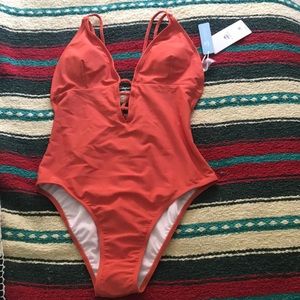 Burnt orange swimsuit